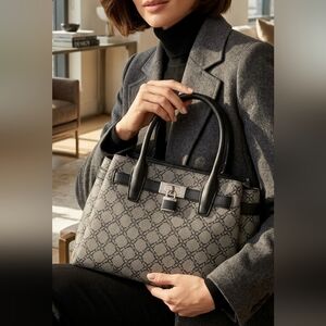 Nine West Black and Gray Handbag